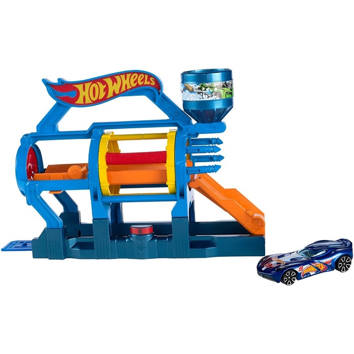 Комплект писта за игра Mattel, Hot Wheels, Turbo Jet Car Wash