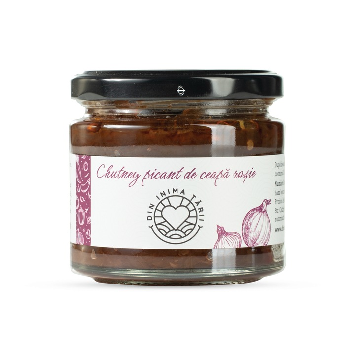 Chutney picant de ceapa rosie, Din Inima Tarii, 200 g