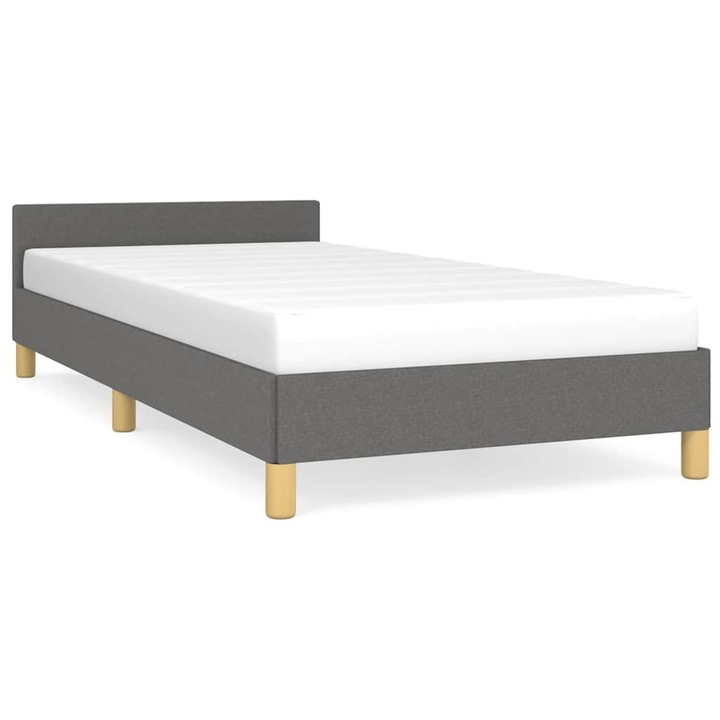vidaXL sötétszürke szövet ágykeret matrac nélkül 90x200 cm 16.5 kg 347384