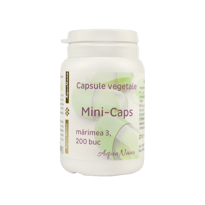Растителни капсули, MiniCaps, размер 3, 200 броя