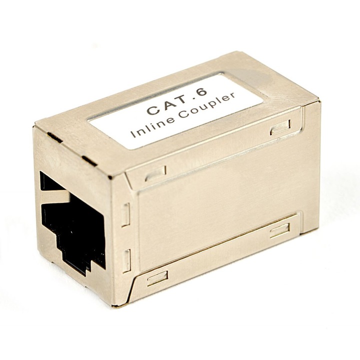 Gembird NCA-LC6S-01 CAT6 RJ45/RJ45 FTP shielded in-line coupler, 168722, Hálózati eszközök