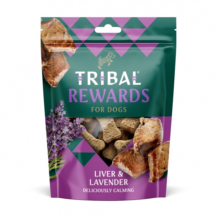 Recompense pentru caini, Tribal Reward Liver & Lavender, 125 g