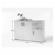 Comoda alb/ciment, living, hol, dormitor, PAL melaminat, 120x82x35 cm, Bortis