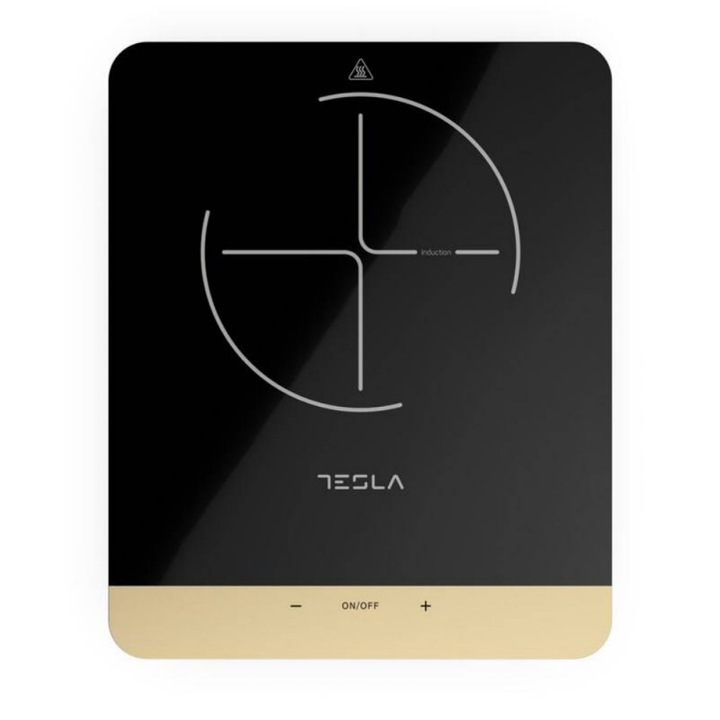 Plita portabila cu inductie Tesla IC401B, 2000W25x25cm, 8 niveluri putere, Negru