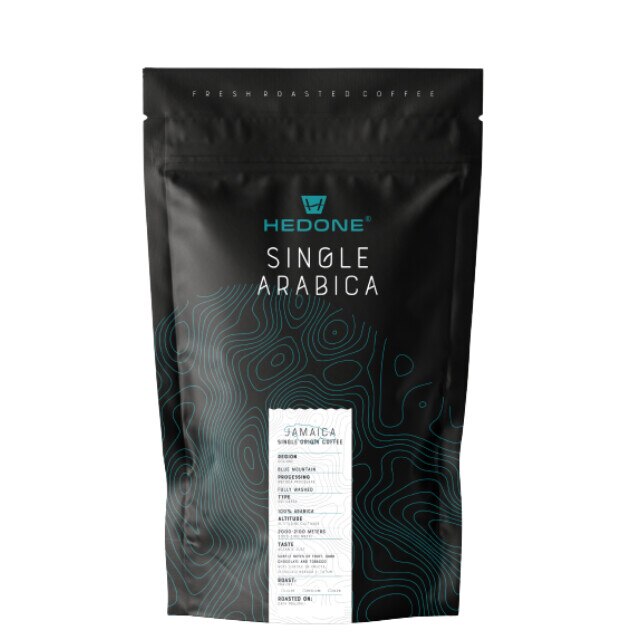Cafea boabe, proaspat prajita, Hedone Cafe, JAMAICA BLUE MOUNTAIN, 100% Arabica, 125 g