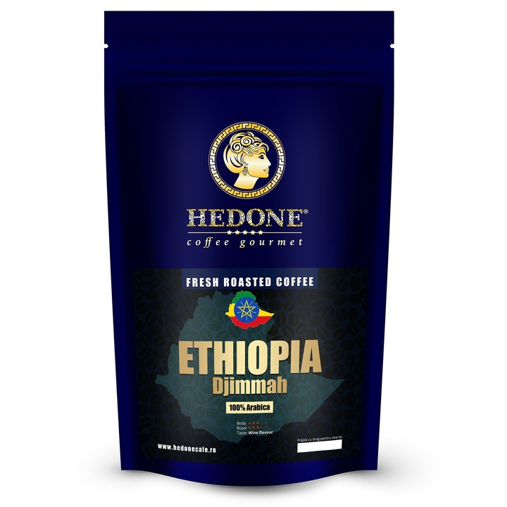 Cafea boabe, proaspat prajita, Hedone Cafe, ETHIOPIA DJIMMAH, 100% Arabica, 1 kg