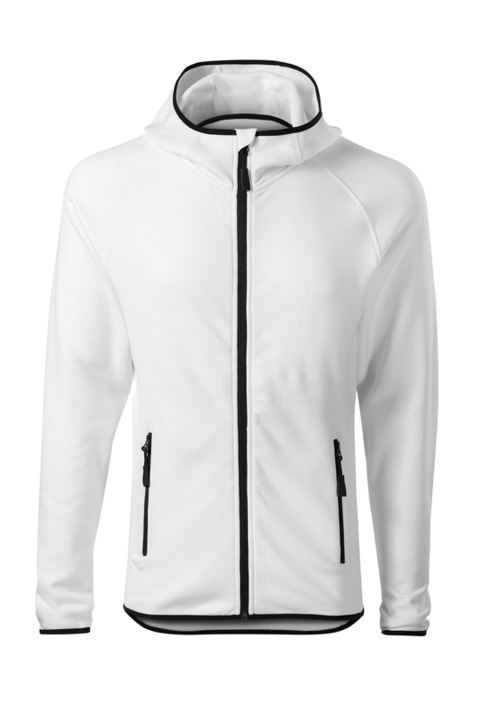 Hanorac tip fleece pentru barbati, 95% Micro Poliester, Elastic, Alb