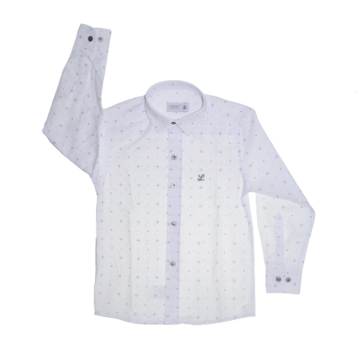 Camasa cu maneca lunga pentru baieti LA Kids 1788-ALL-122, Alb 86904