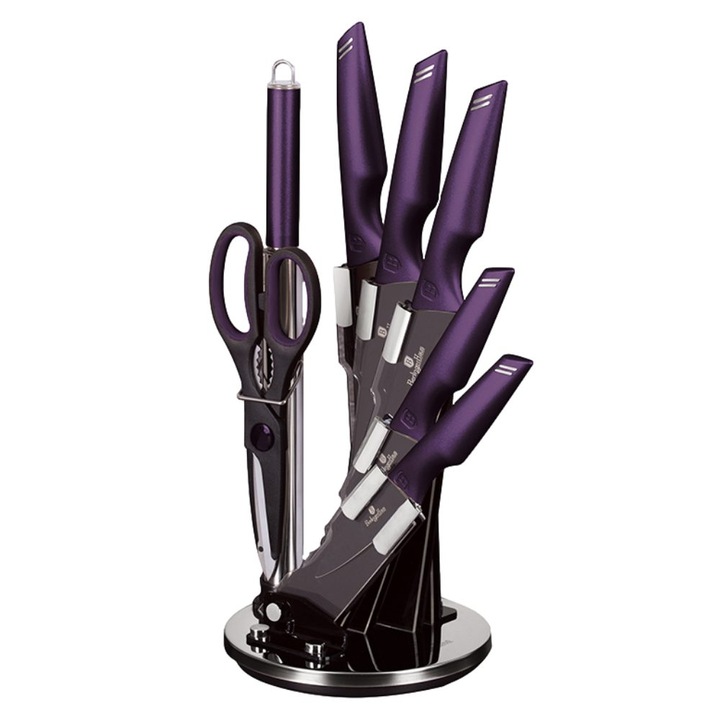 Комплект ножове Berlinger Haus BH2587, Purple Collection, Сет от 8 части