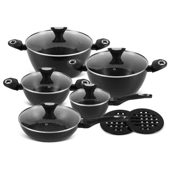 Edenberg edénykészlet 5636, 12 db-os készlet, Fekete