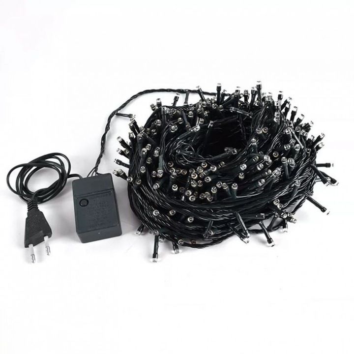 Instalatie de Craciun, cu 200 LED-uri, tip snur, lungime 15 m, lumina multicolor