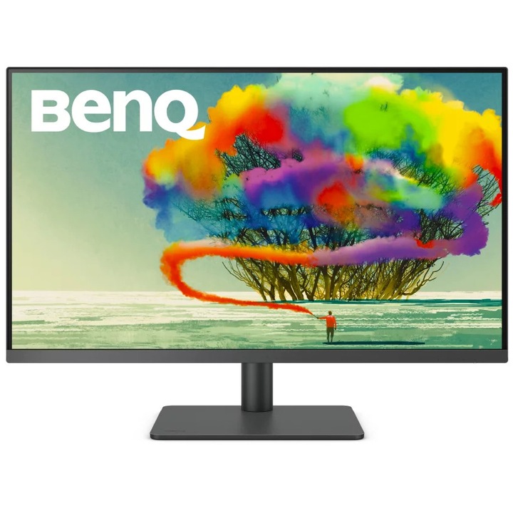 Монитор BenQ PD3205U, 31.5", LED, IPS, 3840 x 2160 4K, 1 x HDMI 2.0, 1 x USB Type-C, 1 x DisplayPort 1.4, 1 x Audio Out, 3 x USB 3.2 Downstream, 1 x USB Type-C Downstream, 2 x USB Type-B Upstream, Вградени високоговорители 2 x 2.5W