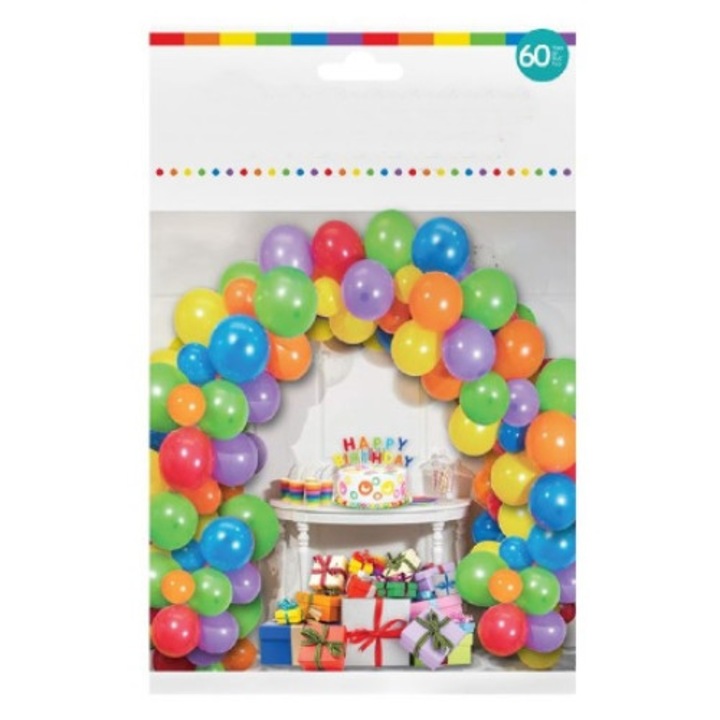 60 db-os lufi készlet, emlékezetes eseményekre tökéletes, sokszínű, 30 cm
