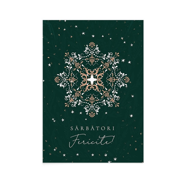 Felicitare Craciun Christmas Snowflake, Zizula Cards, 105 x 150 mm