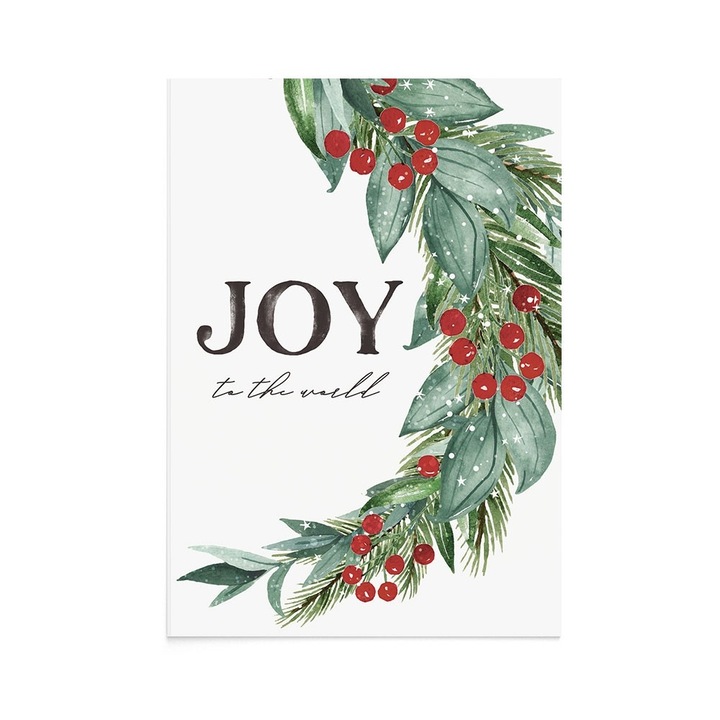 Felicitare Craciun Leaves & Berries, Zizula Cards, 105 x 150 mm