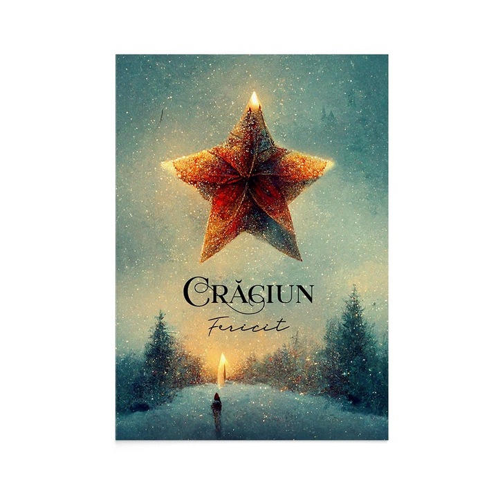 Felicitare Craciun Christmas Star, Zizula Cards, 105 x 150 mm