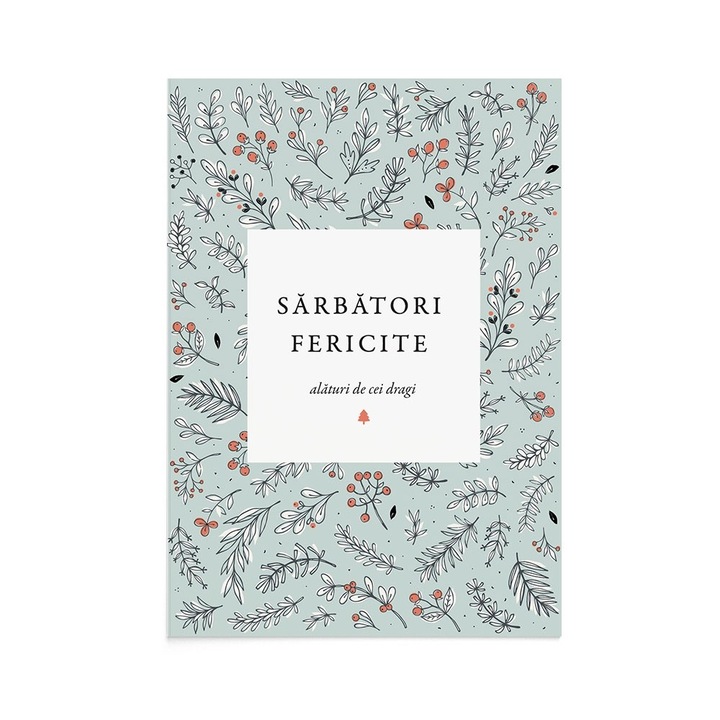 Felicitare Craciun Christmas Foliage, Zizula Cards, 105 x 150 mm