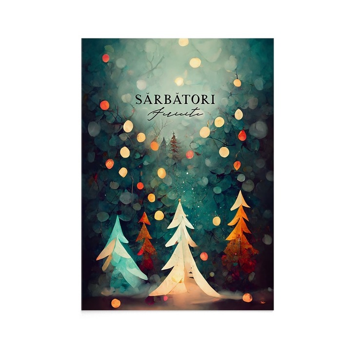 Felicitare Craciun Precious Trees, Zizula Cards, 105 x 150 mm
