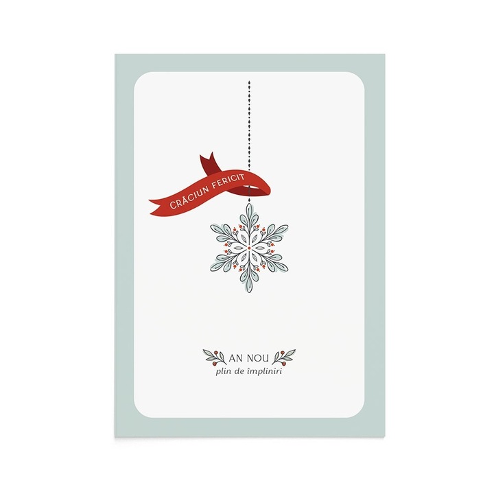 Felicitare Craciun Snowflake Wish, Zizula Cards, 105 x 150 mm