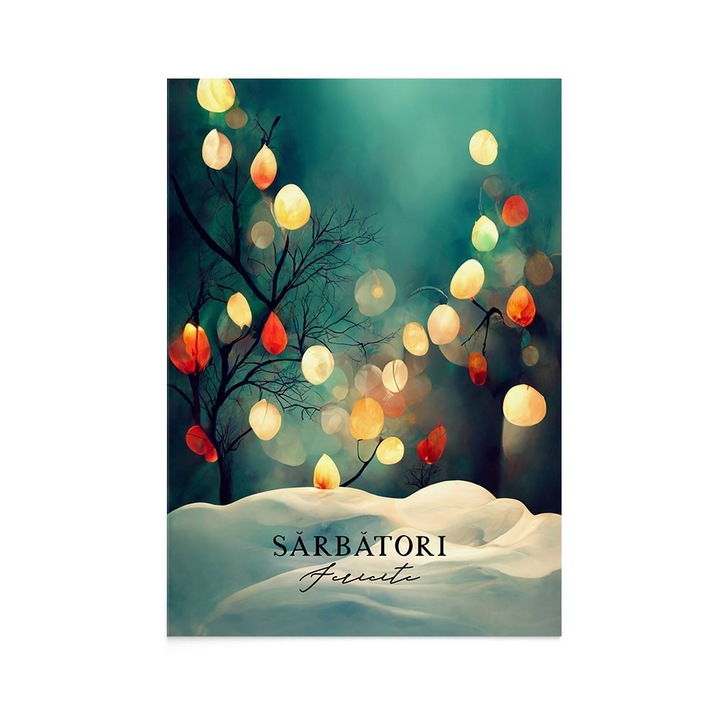 Felicitare Craciun Precious Lights, Zizula Cards, 105 x 150 mm