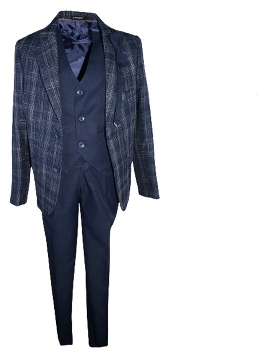 Стилен костюм от 4 части за момче Slim Fit LA Kids 1766-B-86, тъмно син 86917