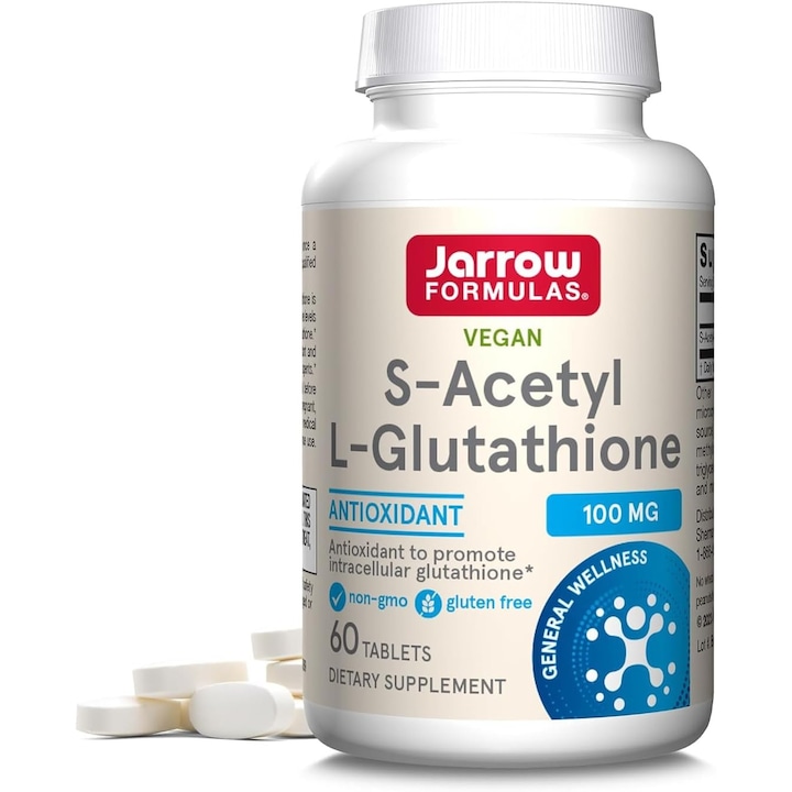 S-Acetyl L-Glutathione, 100 mg, Jarrow Formulas, 60 tablete