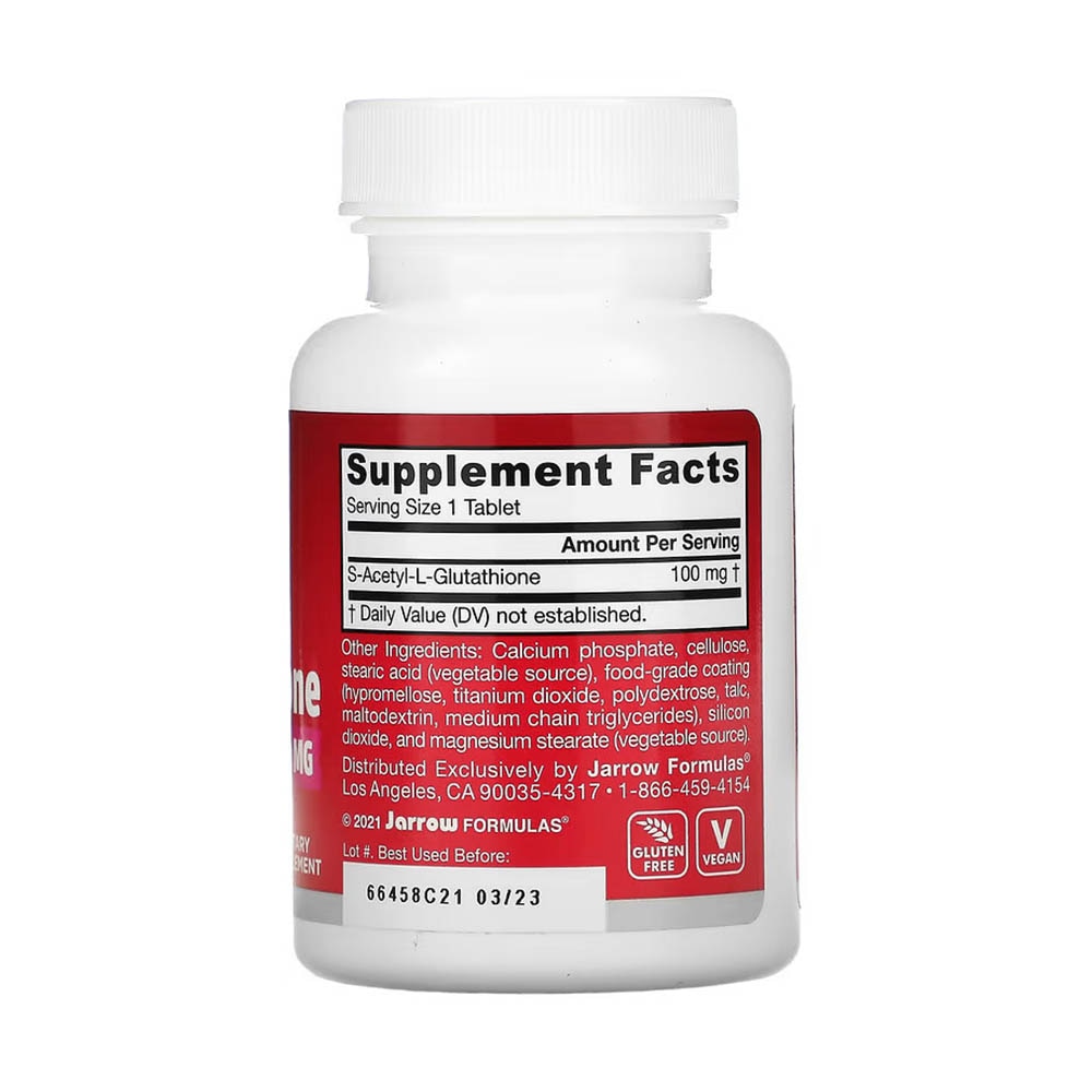 S-Acetyl L-Glutathione, 100 mg, Jarrow Formulas, 60 таблетки - eMAG.bg