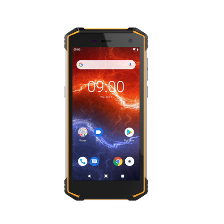 MyPhone HAMMER Energy 2 ECO,5,5", 3/32GB, LTE Dual SIM, csepp-, por- és ütésálló okostelefon, fekete/narancssárga