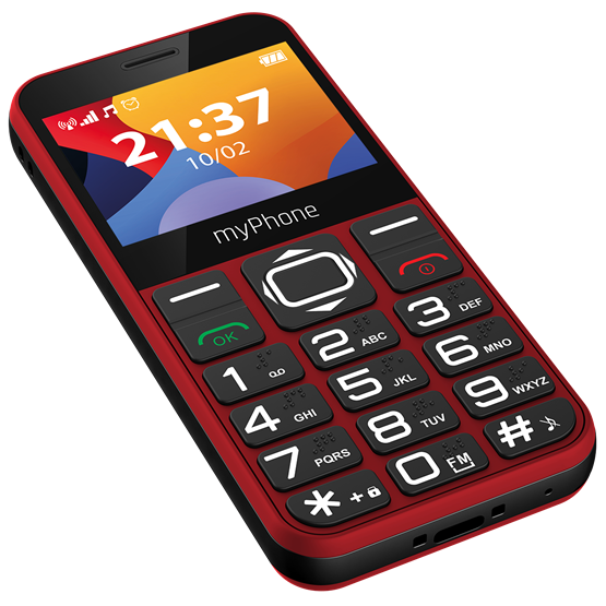 Telefon mobil, MyPhone, 32MB, 2G, RO ALERT, Rosu