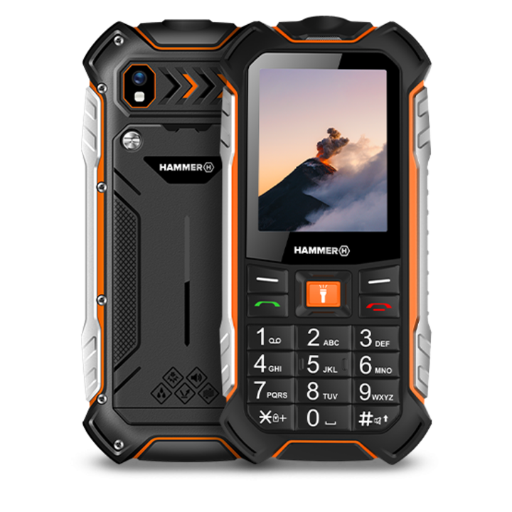 MyPhone HAMMER Boost 2.4", 256MB-64GB, LTE, две SIM карти, устойчив на изпускане, прах и удар мобилен телефон, черен/оранжев
