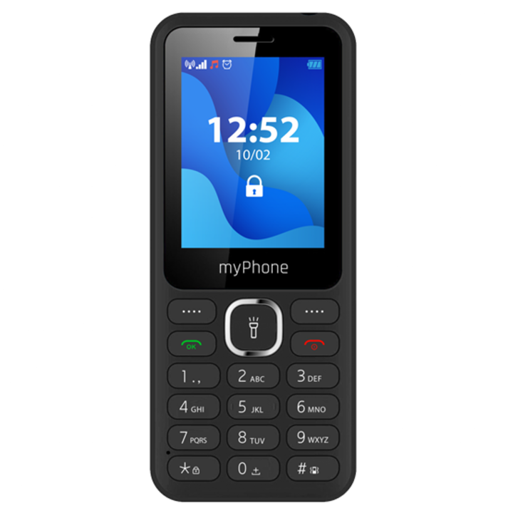 Telefon mobil Dual SIM, MyPhone, 2.4", Ro-alert, 1000mAh, 32MB, Negru