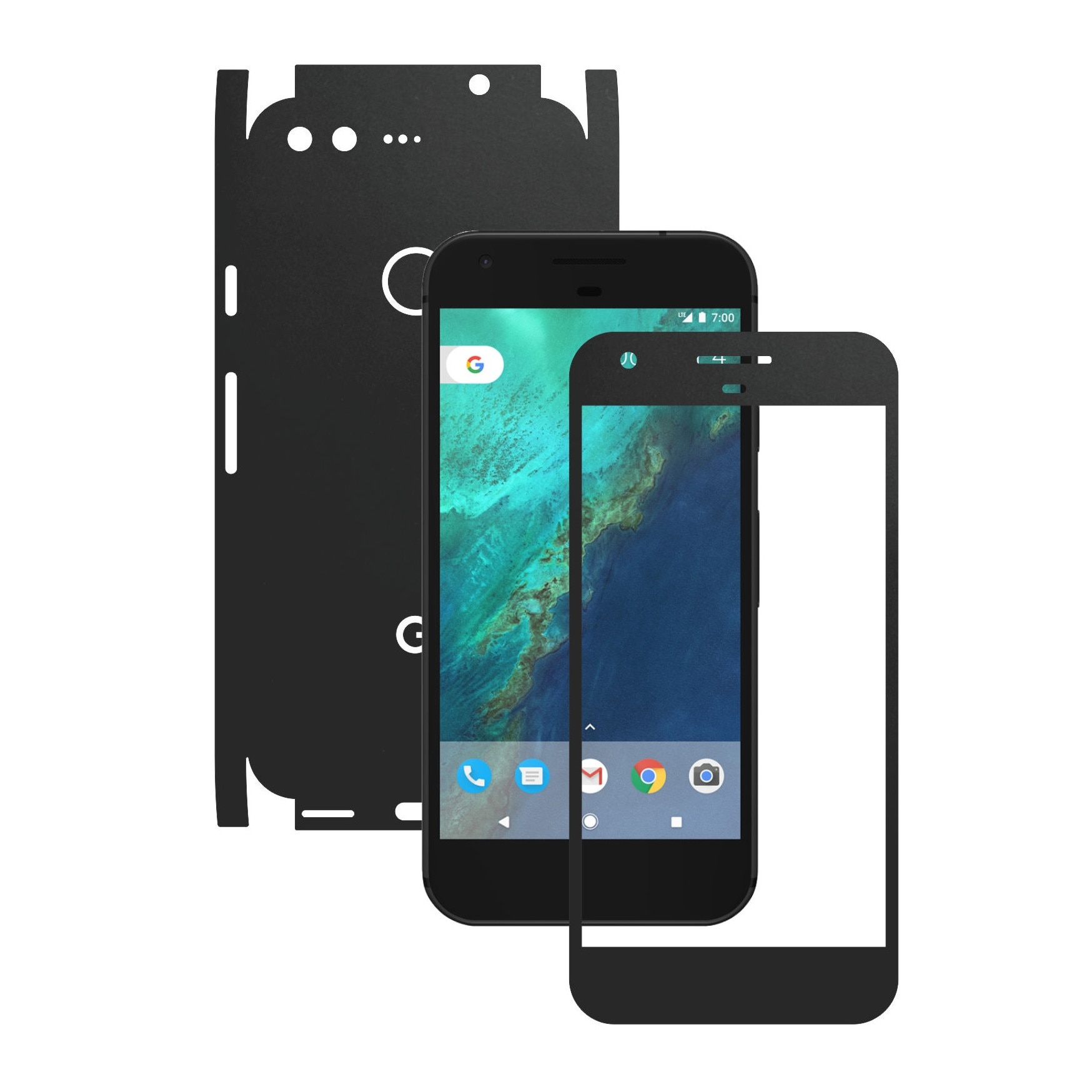 Folie de protectie Full Body Carbon Skinz, Acoperire Totala, Negru Mat pentru Google Pixel