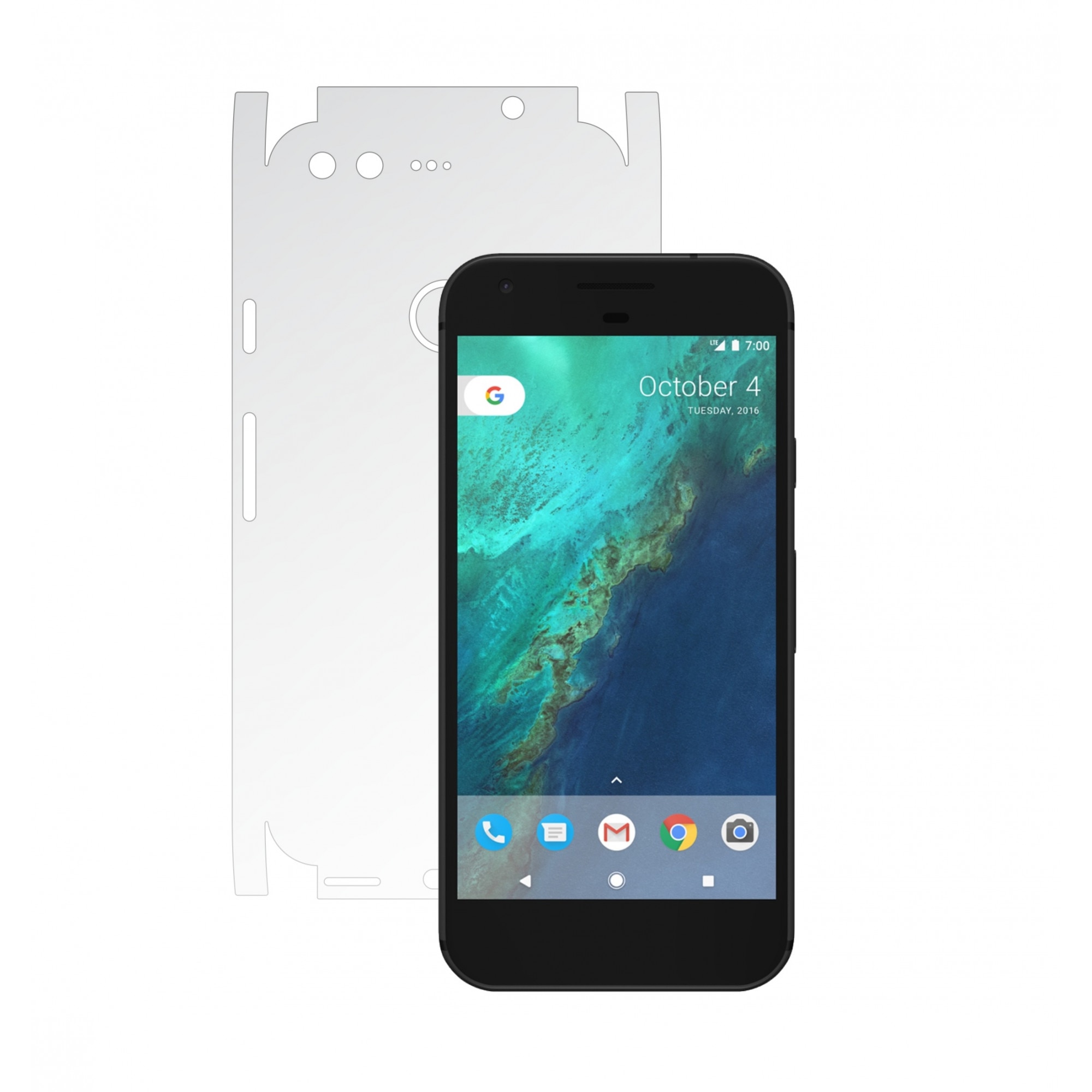 Folie Transparenta Invisible Skinz Ultra-Clear AutoRegeneranta, Skin Protectie Carcasa si Laterale pentru Google Pixel