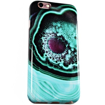Set husa silicon dens + folie protectie ecran 360 de grade full iPhone 6 / 6S (4.7 inch) marble marmura TURQUOISE Set husa silicon dens + folie protectie ecran 360 de grade full iPhone 6 / 6S (4.7 inch) marble marmura TURQUOISE