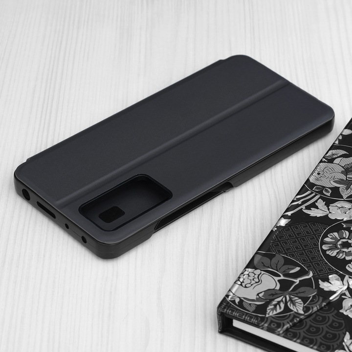 Капак за Xiaomi Redmi Note 11 Pro 4G/Note 11 Pro 5G, Екологична кожа, Черен