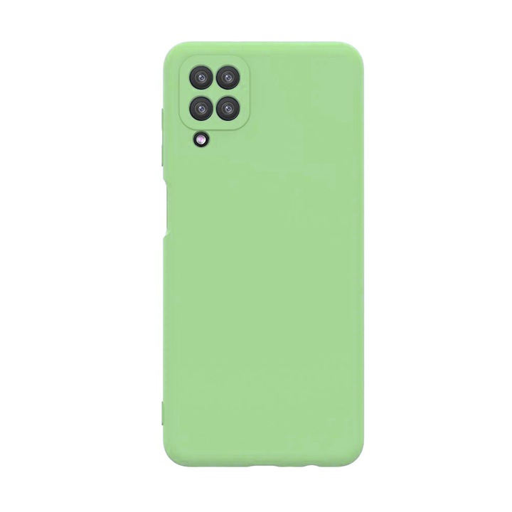 Husa din silicon pentru Samsung Galaxy A22 4G Protectie Camera, Verde
