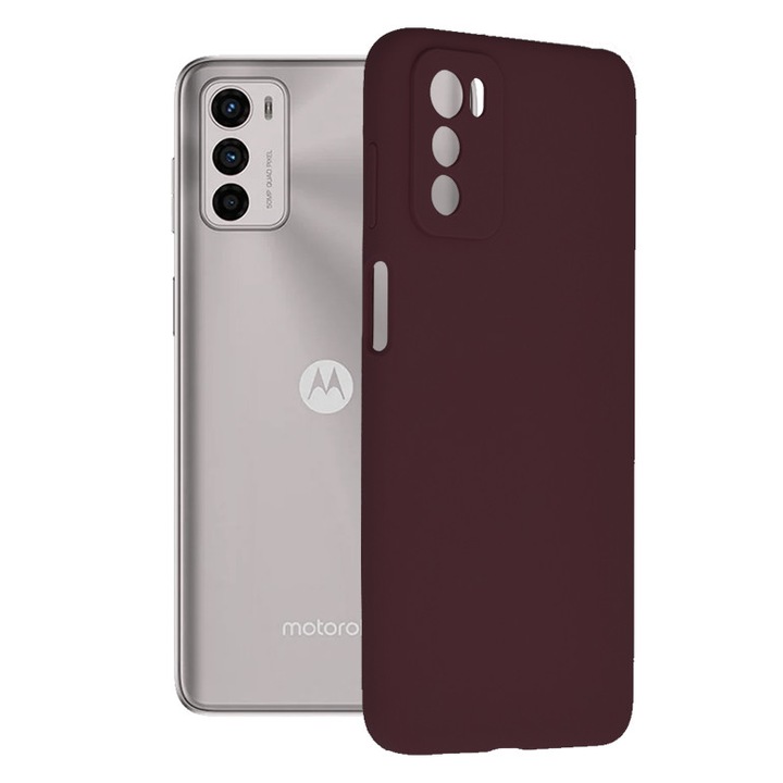 Кейс за Motorola Moto G42, Techsuit Soft Edge Silicone, Plum Violet