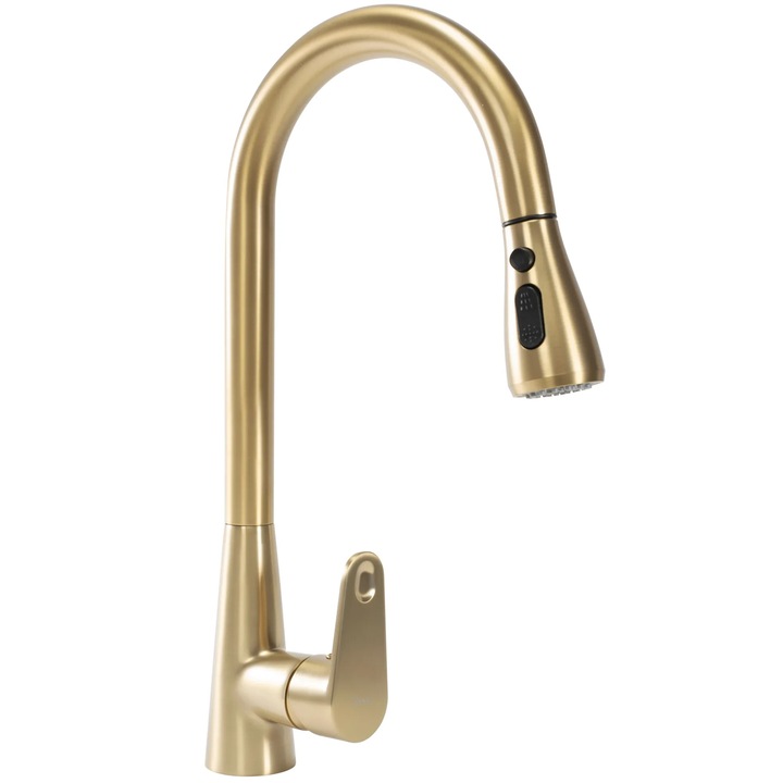 Смесител за кухня Rea Mild Brushed Gold 43 см