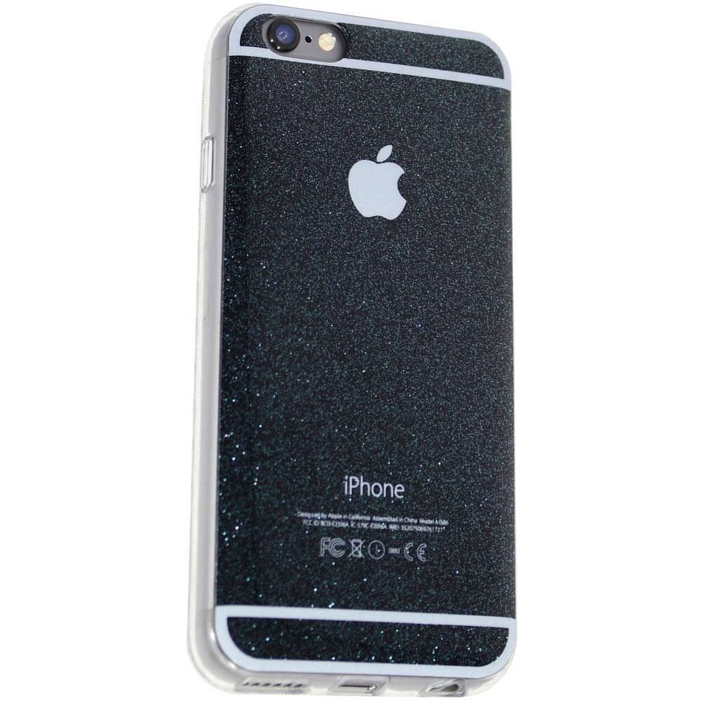 Husa silicon dens iPhone 6 PLUS / 6S PLUS (5.5 inch) glitter sclipici BLACK