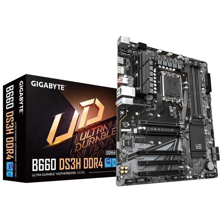 Дънна платка Gigabyte B660 DS3H DDR4, Socket LGA1700, DDR4, PCI-E 4.0