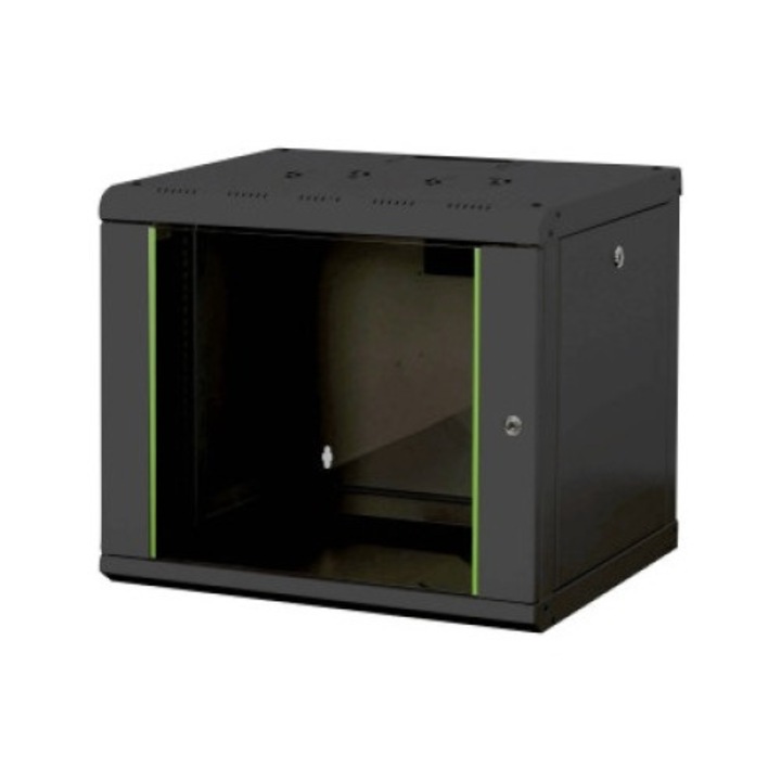 Cabinet pentru perete DN-19 09-U-SW, Digitus, 9U, 509 x 600 x 450 mm, Negru