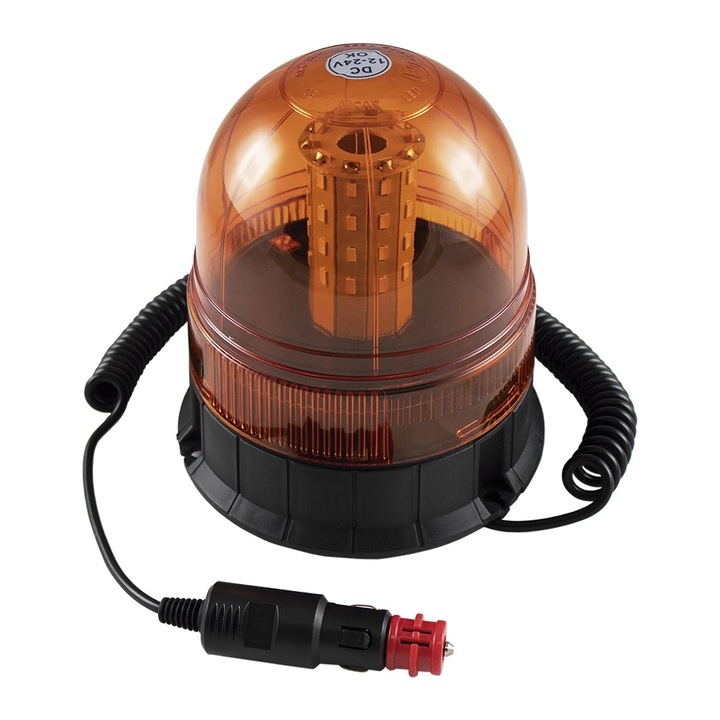 Girofar intermitent cu LED-uri baza magnetica 12V-24V omologat E9 10R Nabi Market ®