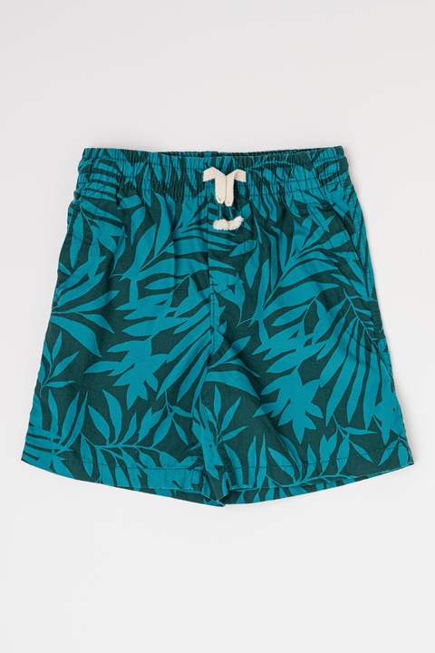 GAP, Trópusi mintás rövidnadrág ferde zsebekkel, Zöld, 105 CM
