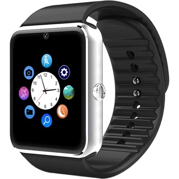 Smartwatch cu Telefon SMART PLUS GT, Slot Sim, Slot Card memorie, Camera, Notificari Whats App, Facebook, Pedometru, Antizgarieturi, Argintiu Smartwatch cu Telefon SMART PLUS GT, Slot Sim, Slot Card memorie, Camera, Notificari Whats App, Facebook, Pedometru, Antizgarieturi, Argintiu