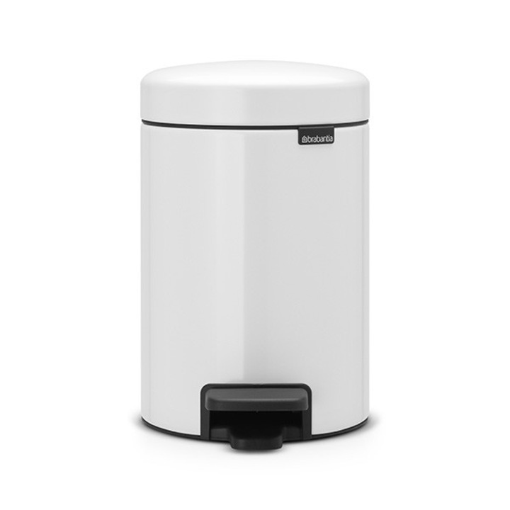 Кош с педал Brabantia NewIcon 3 L, Бял