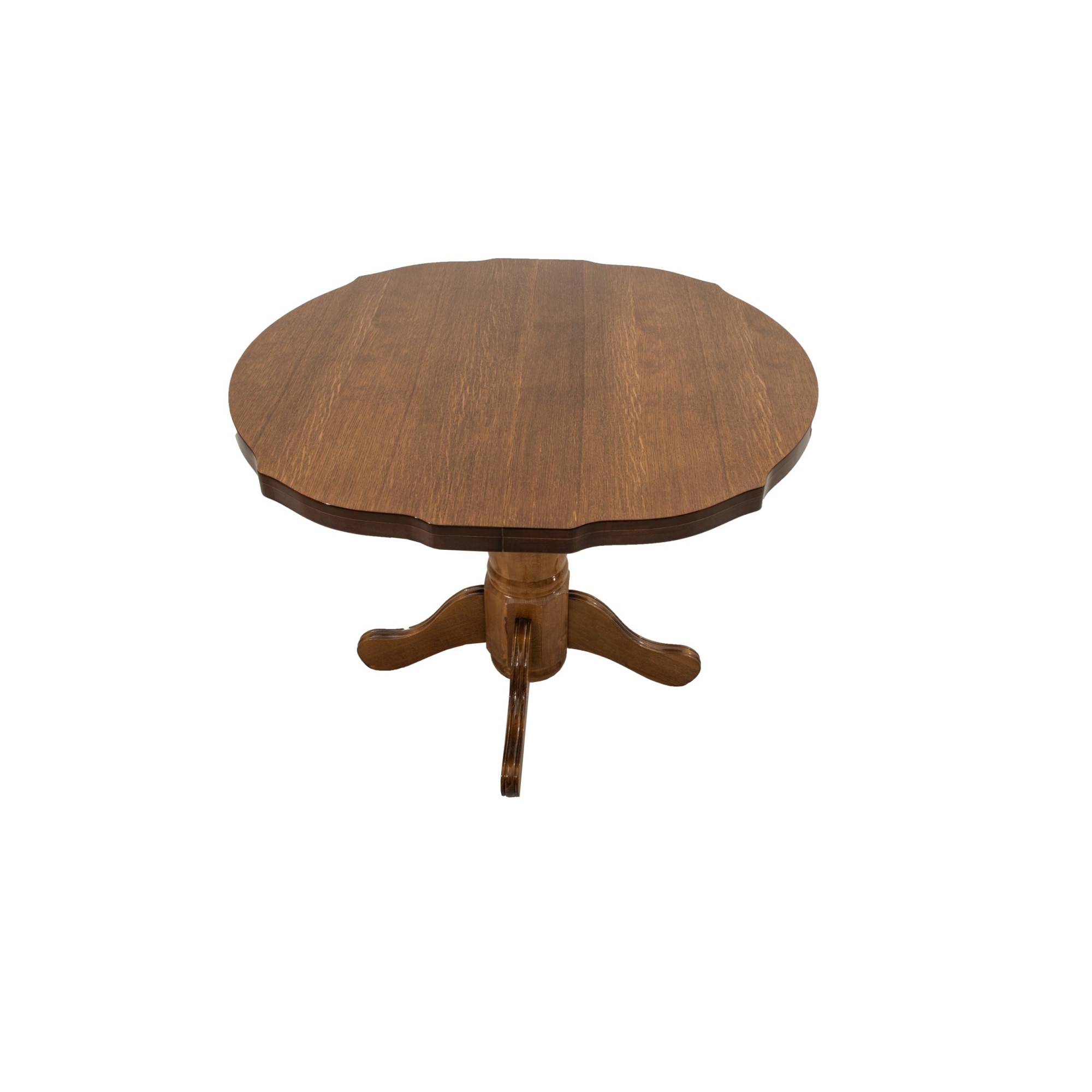 Masa extensibila Kan 100x135 cm, culoare nuc, lemn masiv, blat din MDF ...