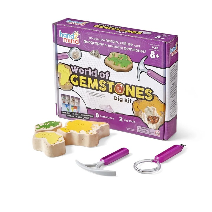 Gemstones Dig Kit, Hand 2 Mind, 93419, Multicolor