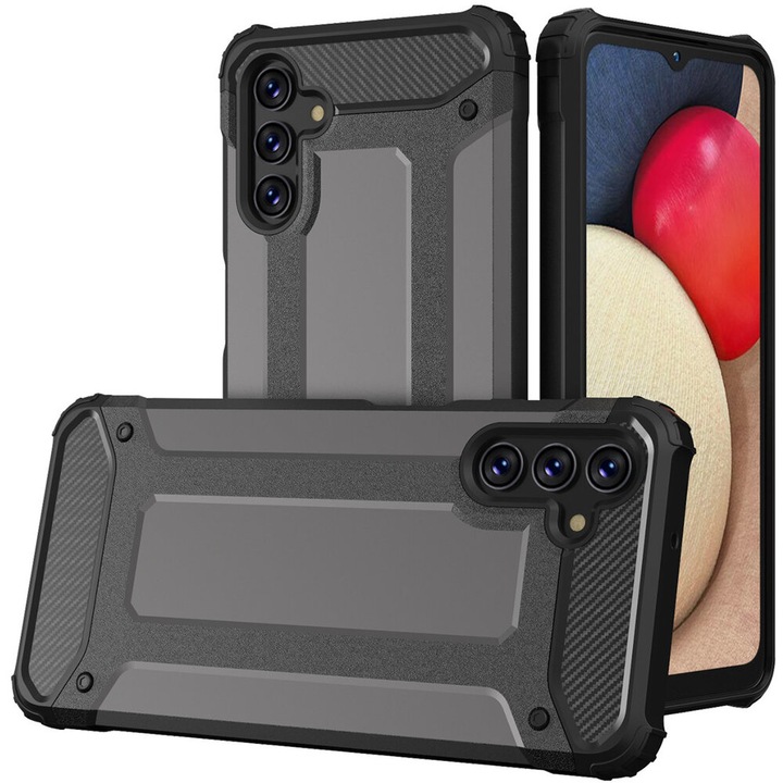 Forcell Armor ütésálló hátlap Samsung Galaxy A04s készülékhez, fekete