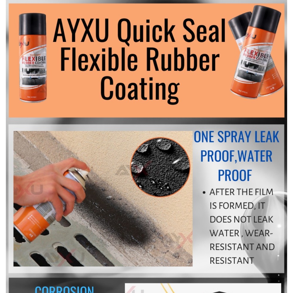 Спрей за Мигновено Спиране на Течове и Хидроизолация Ayxu Quick Seal