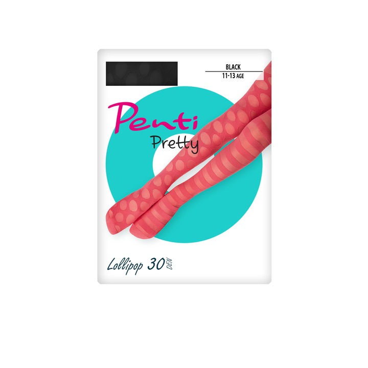 Детски чорапогащник Penti Pretty Lolipop, Черен